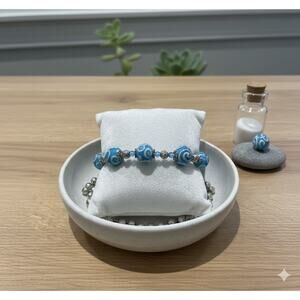 Gorgeous Blue Beaded Bracelet
